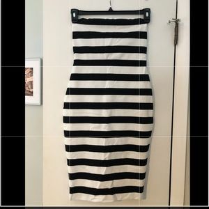Black and White striped dress